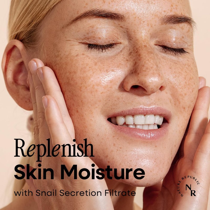 Nature Republic Snail Mucin Emulsion – Korean Moisturizer with Niacinamide, for Glowing Skin, Anti-Aging Korean Skincare, 120mL / 4.02 Fl.Oz