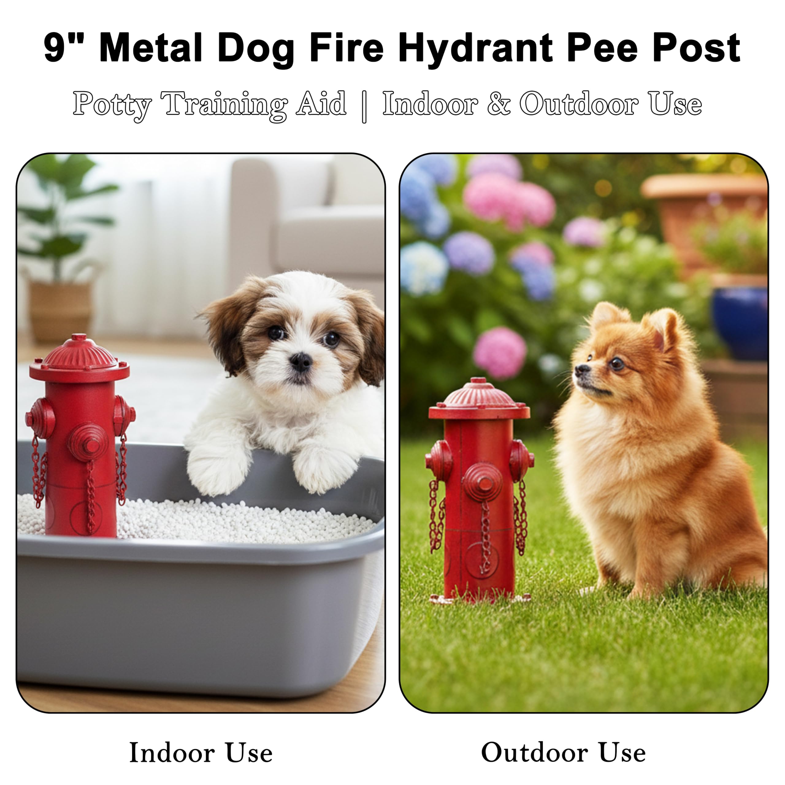 YiLifebes 9" H Small Dog Fire Hydrant Pee Post, Fire Hydrant for Home Decor