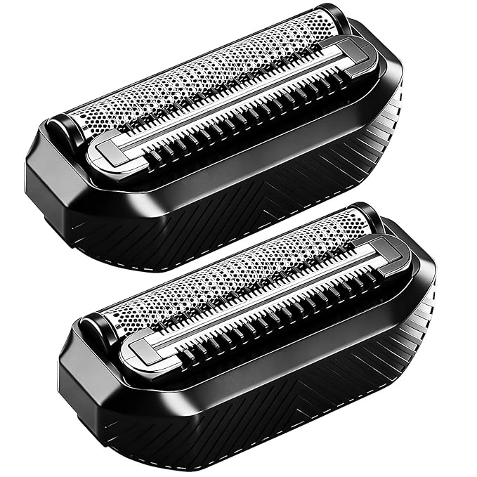 Shaver Replacement Blade compatible with MANSCAPED The Handyman Compact Face Shaver Razor Replacement Head (Black(2PCS))