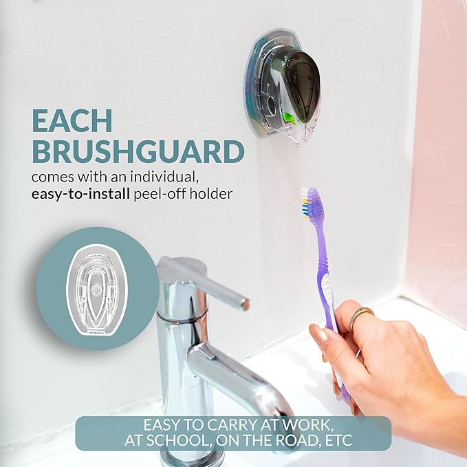 BRUSHGUARD Toothbrush Protector, Cap and Holder - Hygienic Storage Cover