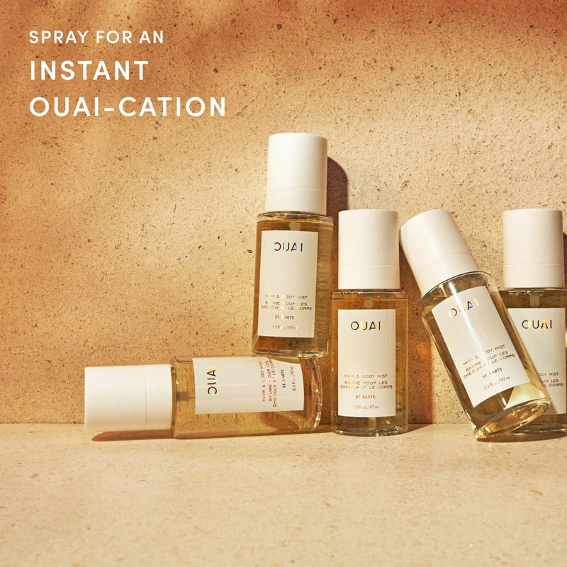 OUAI St. Barts Hair and Body Mist - Tropical-Scented Hair Perfume and Body Spray - Notes of Dragonfruit, Orange Blossom, Tuberose & Musk (8 Fl Oz)