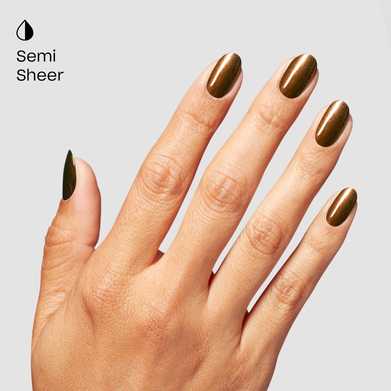 OPI GelColor Band Tease | Semi-Sheer Dark Gold Brown Metallic LED Cure Gel Nail Polish | Salon-Quality Shine, Long-Lasting Wear | 0.5 Fl Oz | What's Your Mani-tude | Fall 2025