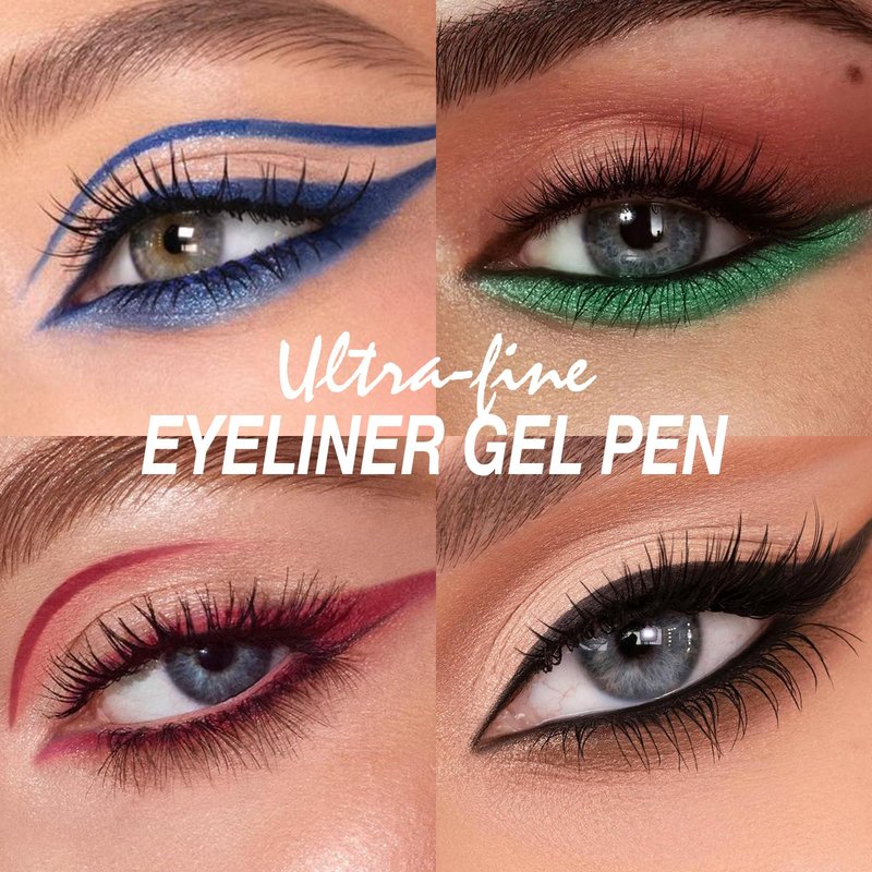 LANGMANNI 12Pcs Metal Colorful Eyeliner Pencil Set - Matte & Shimmer Eye Makeup,Smooth Use Long-Lasting & Waterproof Eyeliner Set