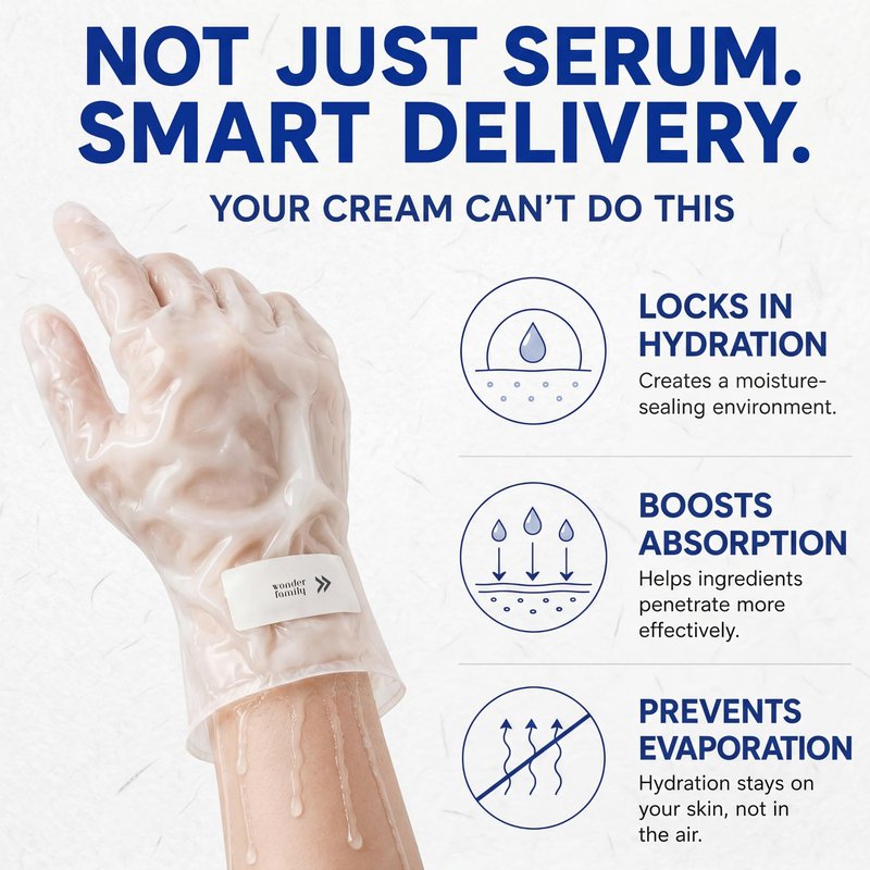 Hand Mask – Collagen Moisturizing Gloves, Repairing 10-Minute or Overnight Hand Masks with Shea Butter & Vitamin E, Hand Moisturizer Cotton Gloves for Sleeping, Dry Cracked Hands Treatment for Women