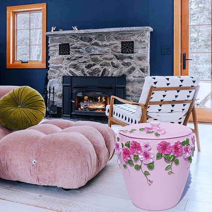 LUANT Vintage Pink Bathroom Accessories, 5Piece Bathroom Accessories Set, Bathroom Set Features, Soap Dispenser, Toothbrush Holder, Tumbler & Soap Dish - Bath Gift Set (6 PCS Pink)