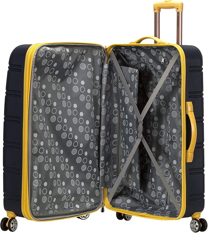 Rockland Melbourne Hardside Expandable Spinner Wheel Luggage, Navy, 2-Piece Set (20/28)