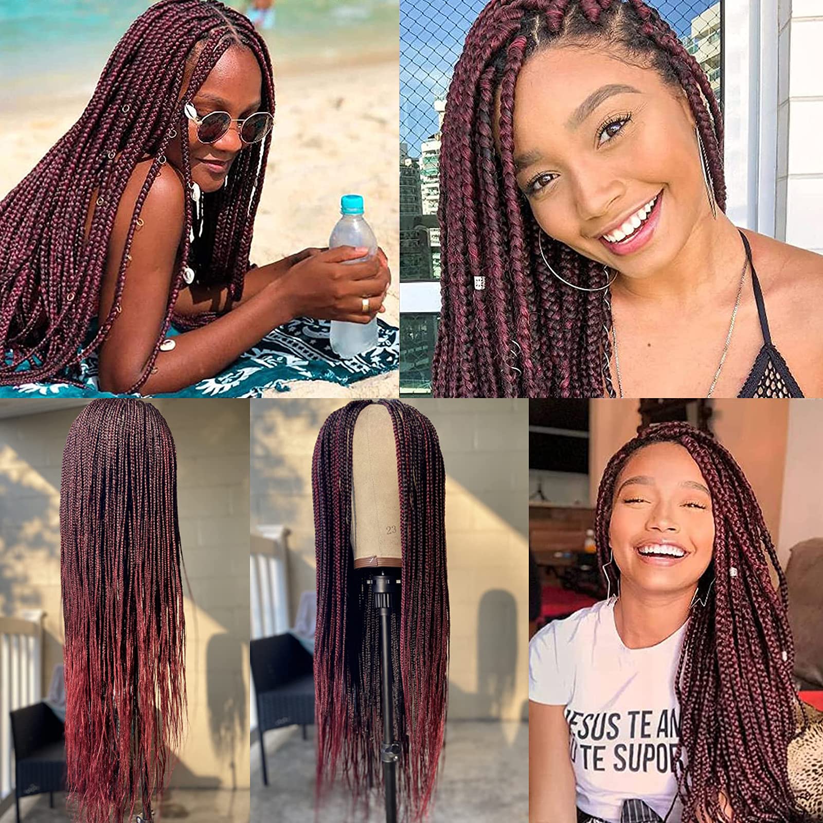 Liang Dian Pre Stretched Braiding Hair Ombre 30 Inch 8 Packs Synthetic Crochet Braids Hot Water Setting Professional Soft Yaki Texture Synthetic Hair Extensions(1B/Bug)