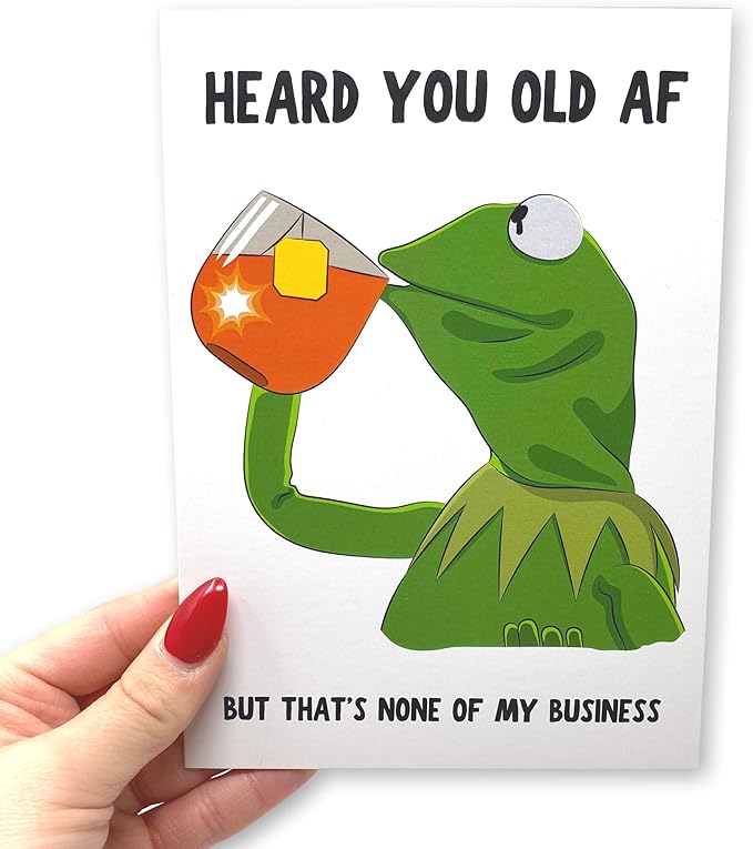 Sleazy Greetings Funny Meme Birthday Card For Him Or Her | 30th 40th 50th Birthday Card | Old AF Card