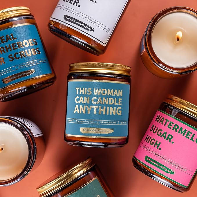 Scented Candle for Women Empowerment | 100% Soy Wax, Lavender Vanilla | Birthday Gifts for Women, Best Friends, Sister, Mom, Coworker | Strong Woman Present for New Job Promotion, Good Luck, Christmas