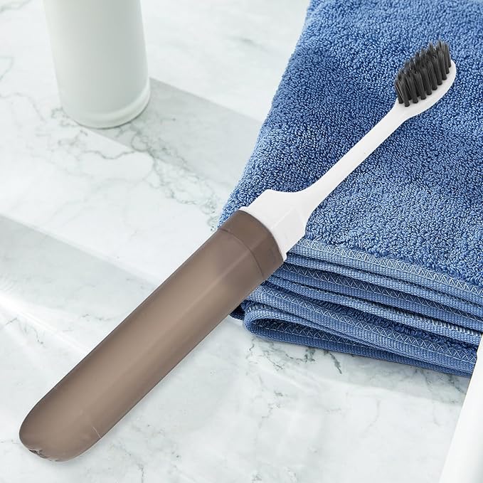 Folding Toothbrush Travel Kit 5pcs Portable Foldable Toothbrush Set with Soft Bristles for Business Trips and Hotel Use