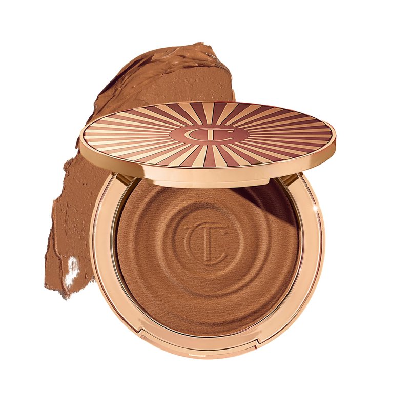 Charlotte Tilbury Beautiful Skin Face Makeup & Body Cream Bronzer - Hydrating Hyaluronic Acid & Pro Vitamin D3 to Blur for a Sun-Kissed Glow - Up to 16Hr Wear, Sweat & Humidity Proof - 2 Medium