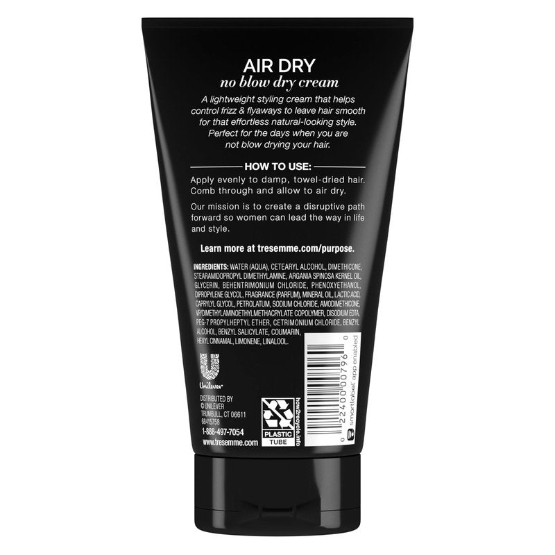 TRESemmé Air Dry Smoothing Cream for Frizzy, Unruly Hair - Hydrating Styling Cream 5 oz