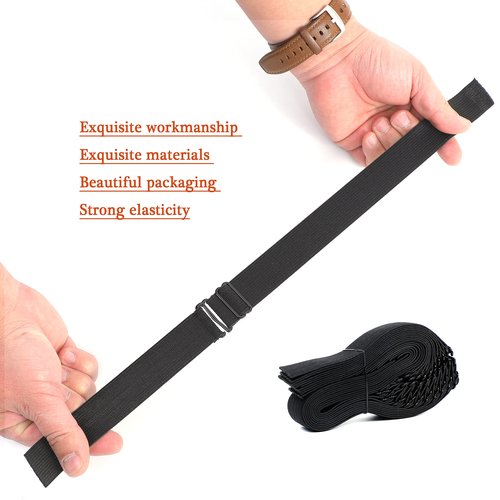 JIUSERLU Adjustable Elastic Bands Straps For Wigs (Black/100pcs)