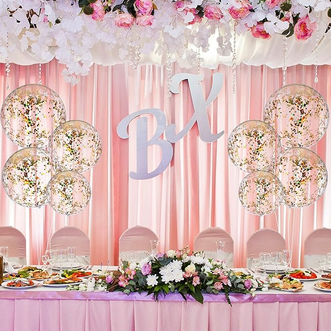Sumind 40 Pcs Bobo Balloons Clear Balloons for Stuffing Bubble Transparente Burbuja for Valentines Christmas Wedding Birthday Party Decoration(20 Inches)