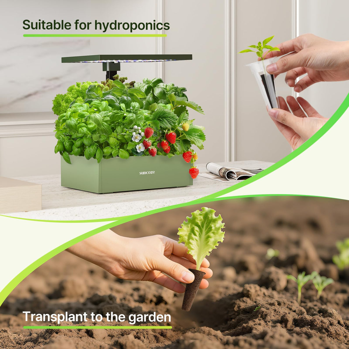 SUNCOZE 160pcs Hydroponic Pods, Accessories Compatible Hydroponics Systems