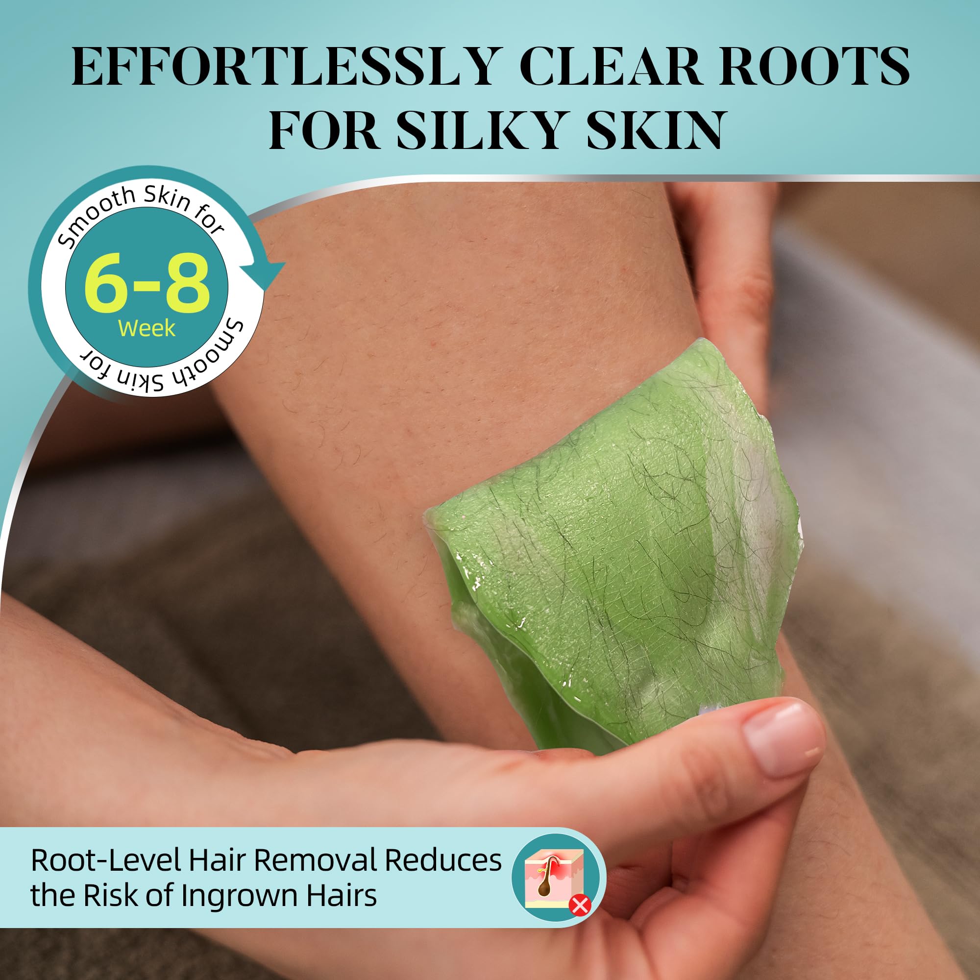 LANSLEYWAX Digital Waxing Kit for Women Men - Green Waxing Machine with 39 Accessories - Hard Wax Kit for Arms Legs Brazilian Bikini Facial Sensitive Skin, Wax Warmer Hair Removal for Home/Salon Use