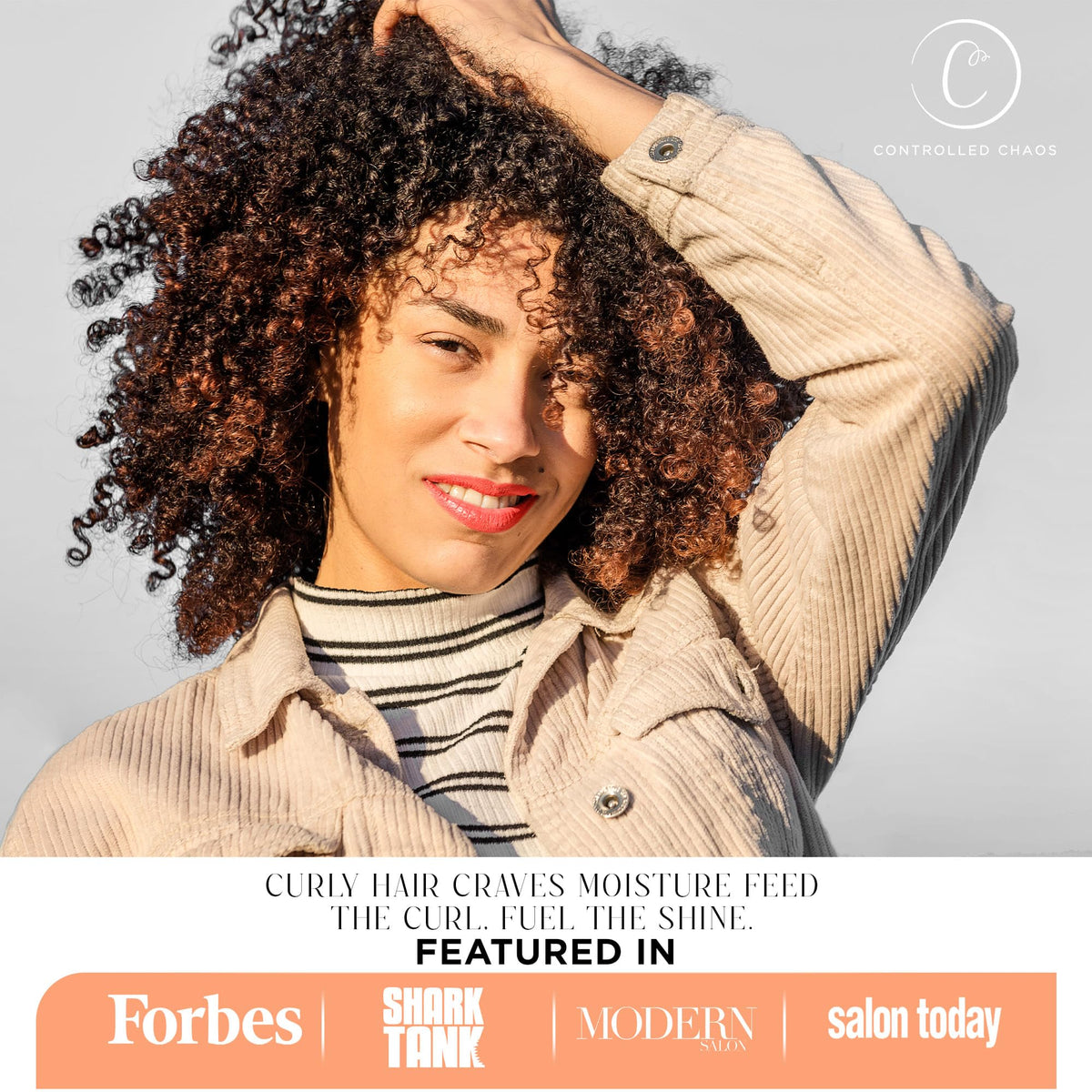 Controlled Chaos Hydrating Styling Gel 8 OZ – Sulfate-Free Curly Hair Gel with Shea Butter and Kiwi Extracts for Definition, Hydration, Shine & Frizz Control, for All Hair Types, Made in USA