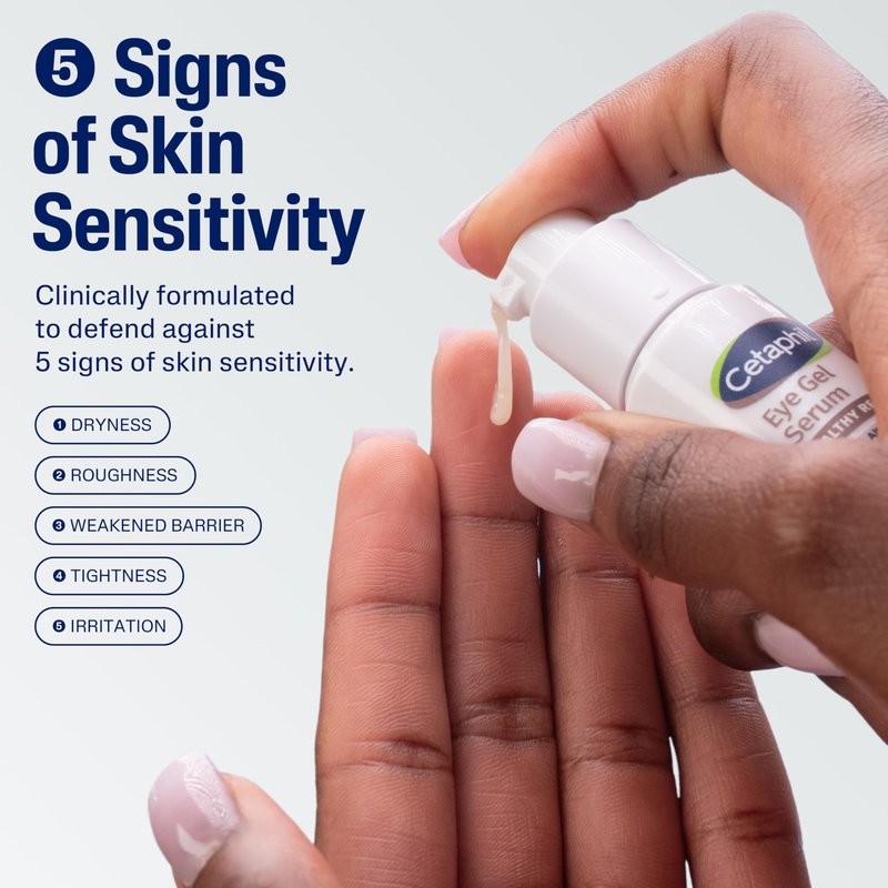Cetaphil Healthy Renew Hydrating Eye Gel Serum 0.5 Oz, 24Hr Under Eye Cream for Anti Aging, Reduces the Appearance of Dark Circles and Wrinkles, Retinol Alternative Peptide Serum, For Sensitive Skin