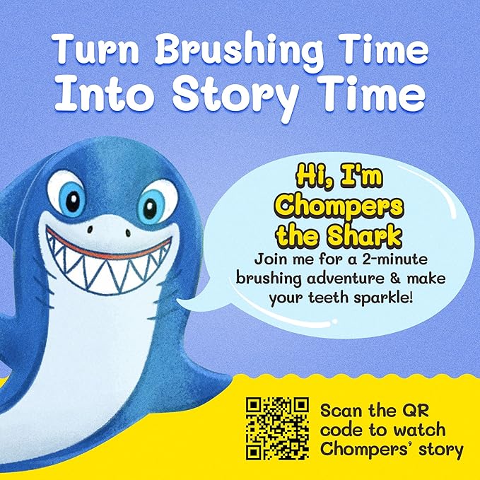 Kids Soft Bristle Shark Toothbrush for Ages 2+, Gentle and Cute Toothbrush for Children with Replaceable Brush Head, Ergonomic Handle Kids Brush for Teeth Care Ideal for Toddlers, Shark Design