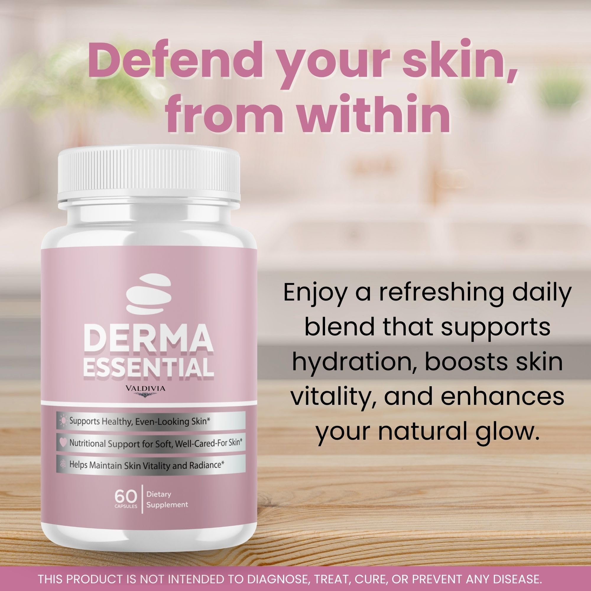(3 Pack) DermaEssentials Capsules - Official Derma Essentials Supplement, Premium Formula, Natural Vitamins for Health & Wellness - 180 Capsules for 3 Months