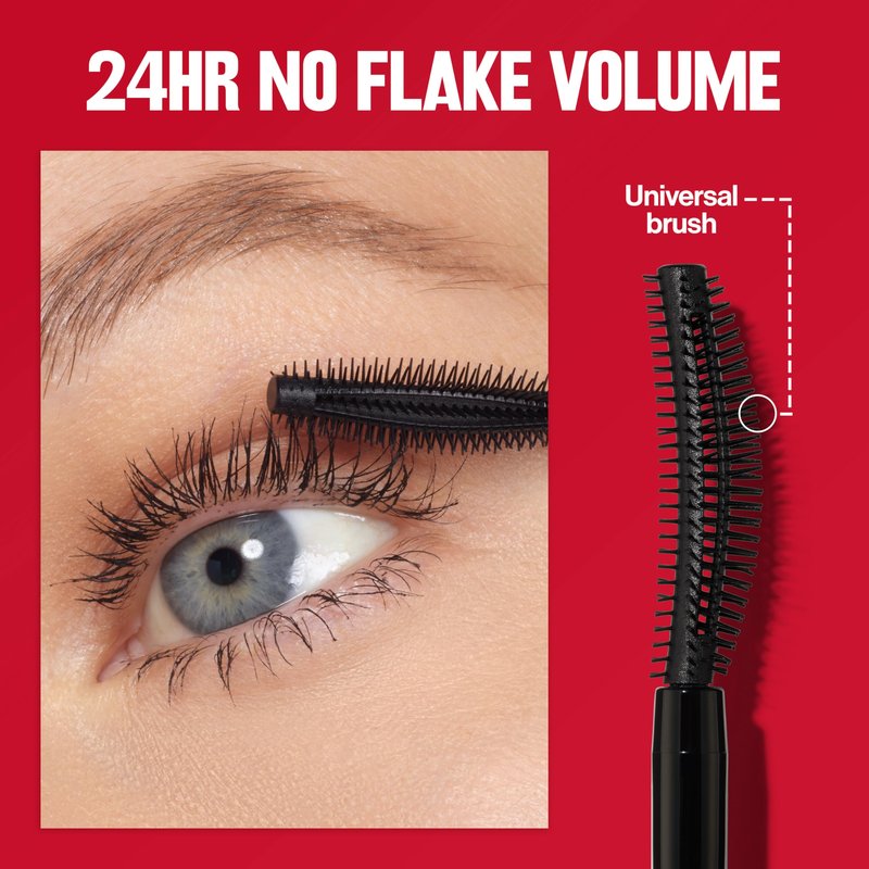 Revlon ColorStay Full Time Mascara, Volumizing Eye Makeup, 24 Hour Wear, Smudge-Proof, Non-Clumping and Flake-Free Formula, 401 Blackest Black
