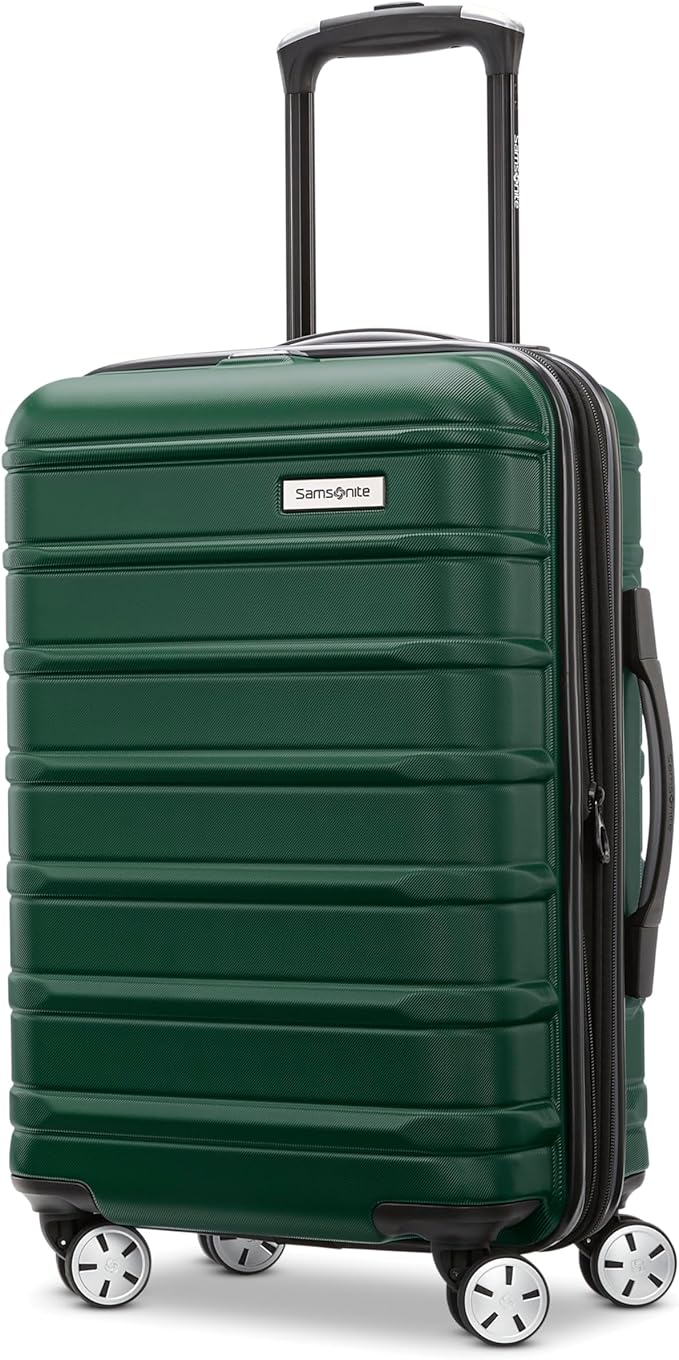 Samsonite Omni 2 Hardside 2 Piece Set - Includes Global Carry-On & Medium Checked Suitcases - 360° Dual Spinner Wheels - Integrated TSA Lock & Expansion - Amazon Exclusive - Emerald Green