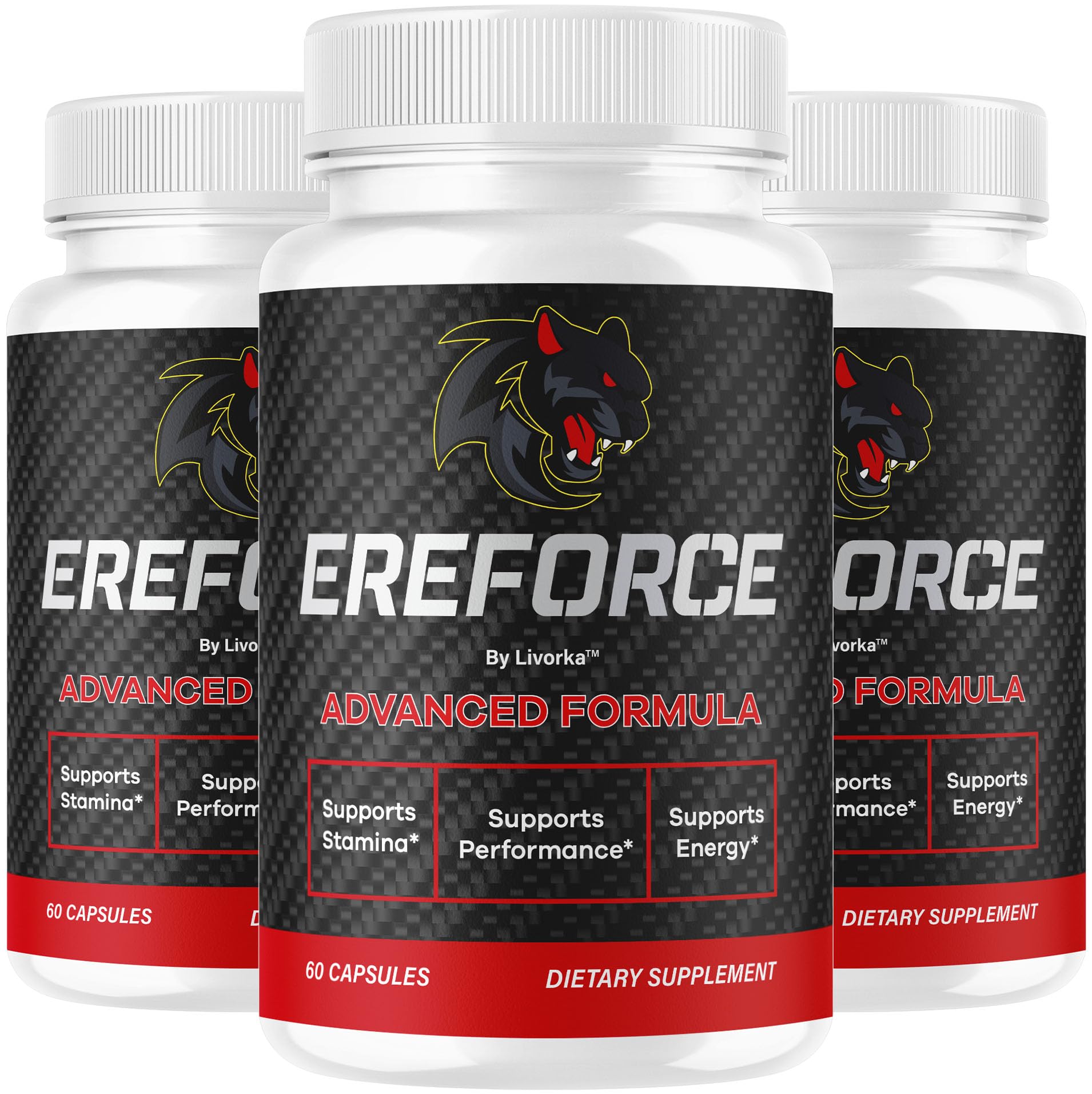 (3 Pack) Ereforce - Ereforce Capsules Advanced Daily Formula Premium All Natural Ingredients- Maximum Strength, EreforcePills Support Reviews for Overall Health and Wellness, 180 Capsules for 3 Months