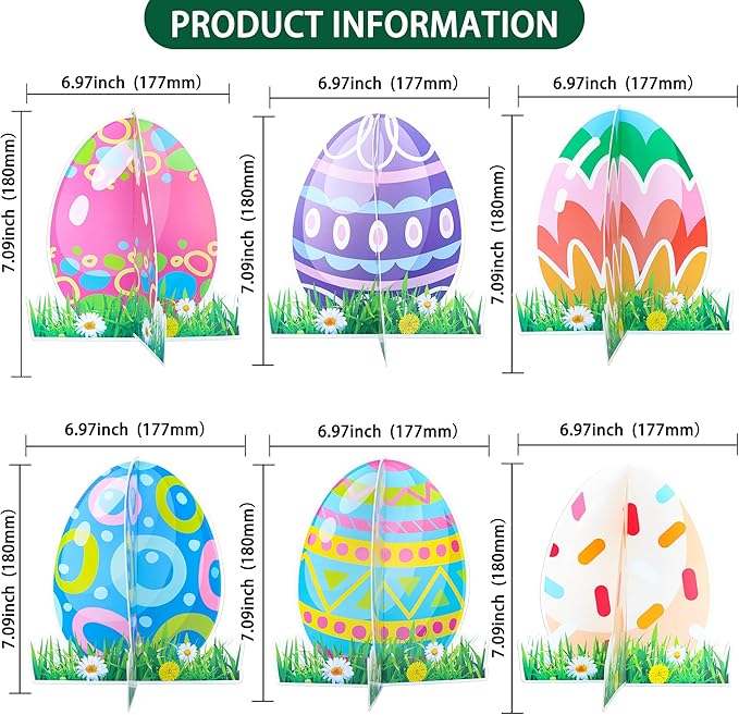 Gyufise 12 Pack Happy Easter Honeycomb Centerpieces for Table Decorations Bunny Easter Egg Centerpieces Decor for Easter Day Birthday Anniversary Party Supplies