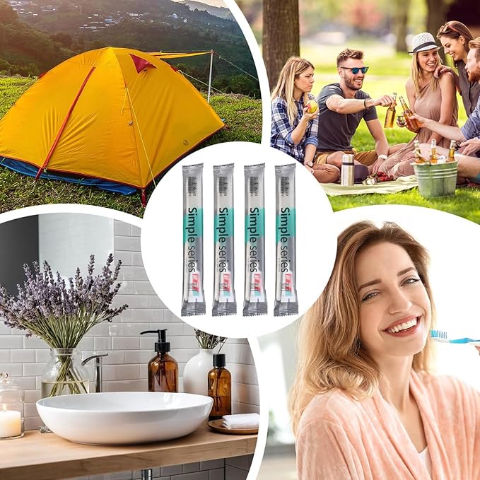 Travel Toothbrush Kit - 20 Pieces Camping Brushing Hygiene Kit | Portable Toothbrush Toothpaste Set | Brushing Tool for Travel Bathroom Hotel Camping Hospital Gym Bag School Vacation