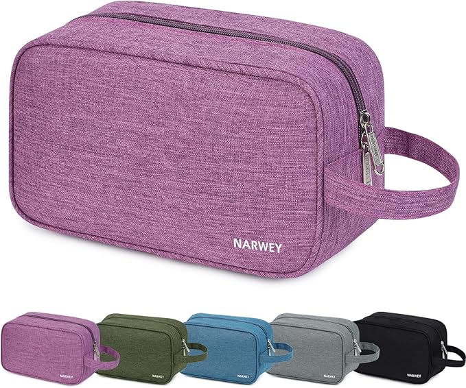 Narwey Travel Toiletry Bag for Women Traveling Dopp Kit Men Travel Bag for Toiletries Cosmetic Bag Makeup Bag Medicine Bag for Traveling