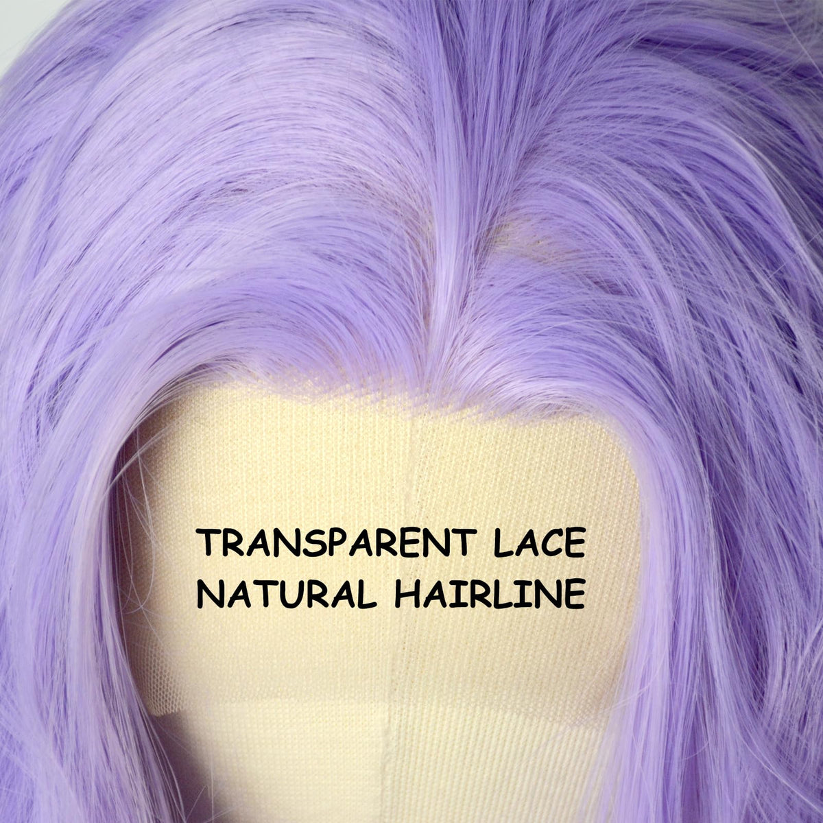 Luwigs Lanvender Purple Natural Wavy Lace Front Wigs Synthetic Loose Body Wave Heat Fiber Hair for Women Replacement Wigs Half Hand Tied Cosplay Daily Wear 22inch (22 Inch, Purple,Wavy)