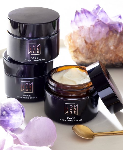 Love + Sage Vitamin-Rich Hydrating Face Cream, Whipped Oil-Based Moisture, Coconut Oil, Triglycerides, Vitamin E, Olive Squalene, Anti-Oxidant, Vegan, Cruelty-Free (Rose, Lavender, Ylang Ylang)