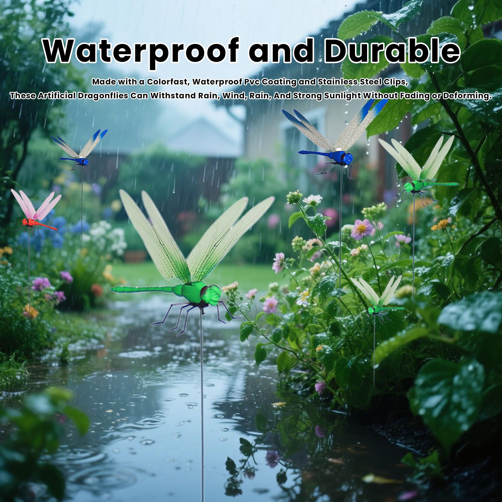 3D Dragon Fly Clip for Bugs, Dragonfly Clips to Keep Bugs Away (24 PCS)