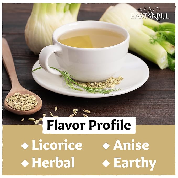 Eastanbul Fennel Seed, 14.1oz, Loose Fennel Tea, Hinoja Hierba, Ayurvedic & Culinary Seeds for Cooking & Herbal Teas, Natural, Whole, Suitable to Obtain Ground, Vegan, Gluten Free, Non GMO