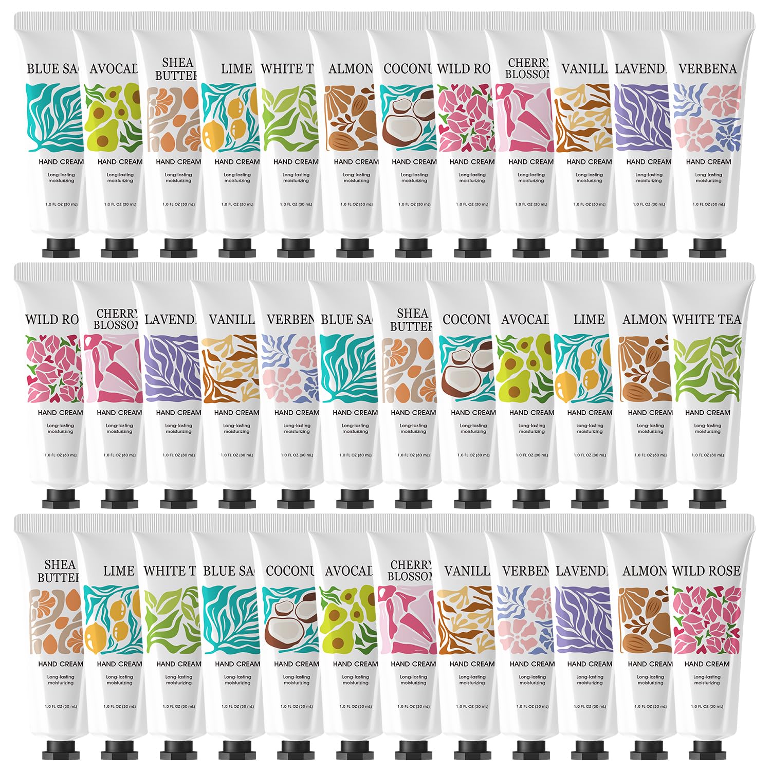 BODY & EARTH # LOVE 36 Pack Hand Cream for Women, Hand Lotion Travel Size Hand Cream Bulk Gifts for Women, Mini Moisturizing Lotion for Dry Cracked Hands, Bridesmaid Gifts Bachelorette Party Favors