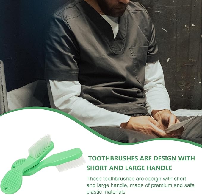 Mini Soft Bristles Prison Toothbrushes 10pcs Small Portable Daily Use Manual Brushes with Soft Handle for Oral Care in Correctional Facilities