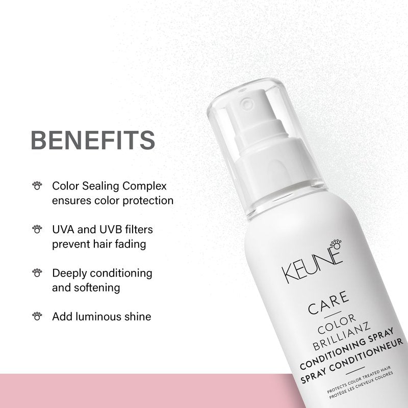 Keune Care Color Brillianz Leave-In Spray, Color-Safe & UV-Protecting Leave-In Treatment for Color-Treated Hair, 4.7 Fl Oz