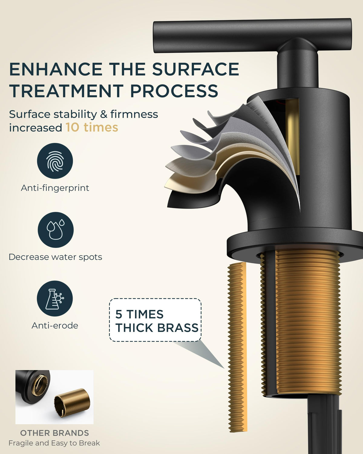 FORIOUS Black Bathroom Faucet 3 Hole, 8 Inch Matte Black Bathroom Sink Faucet Widespread with 360° Swivel Spout, Suitable for 6-12 Inch Vanity Sink, with Pop-up Drain and cUPC Supply Line