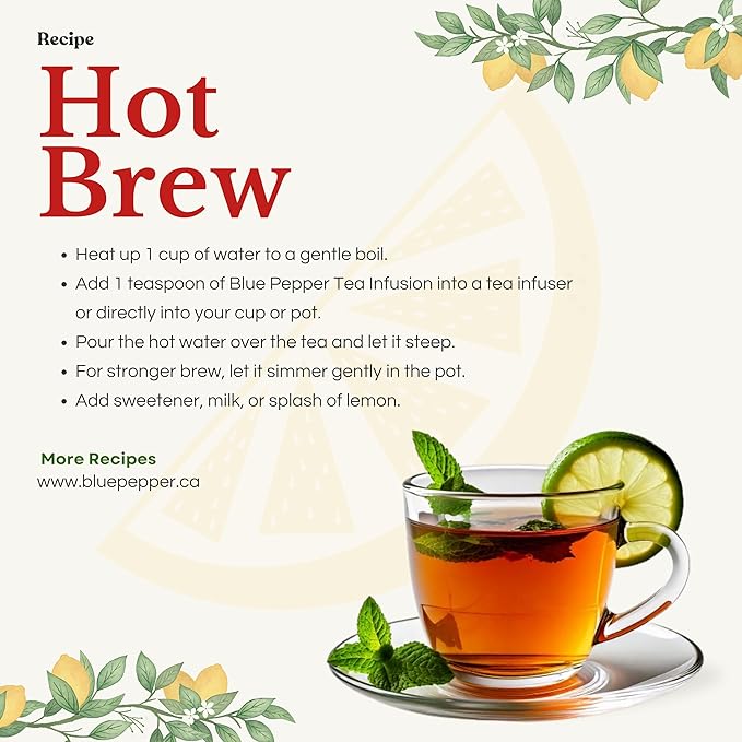 Blue Pepper Clove Impact Tea Infusion Blend - 60g | Natural, No Preservatives, Small-Batch, Premium Indian Tea Blend | Caffeine Free