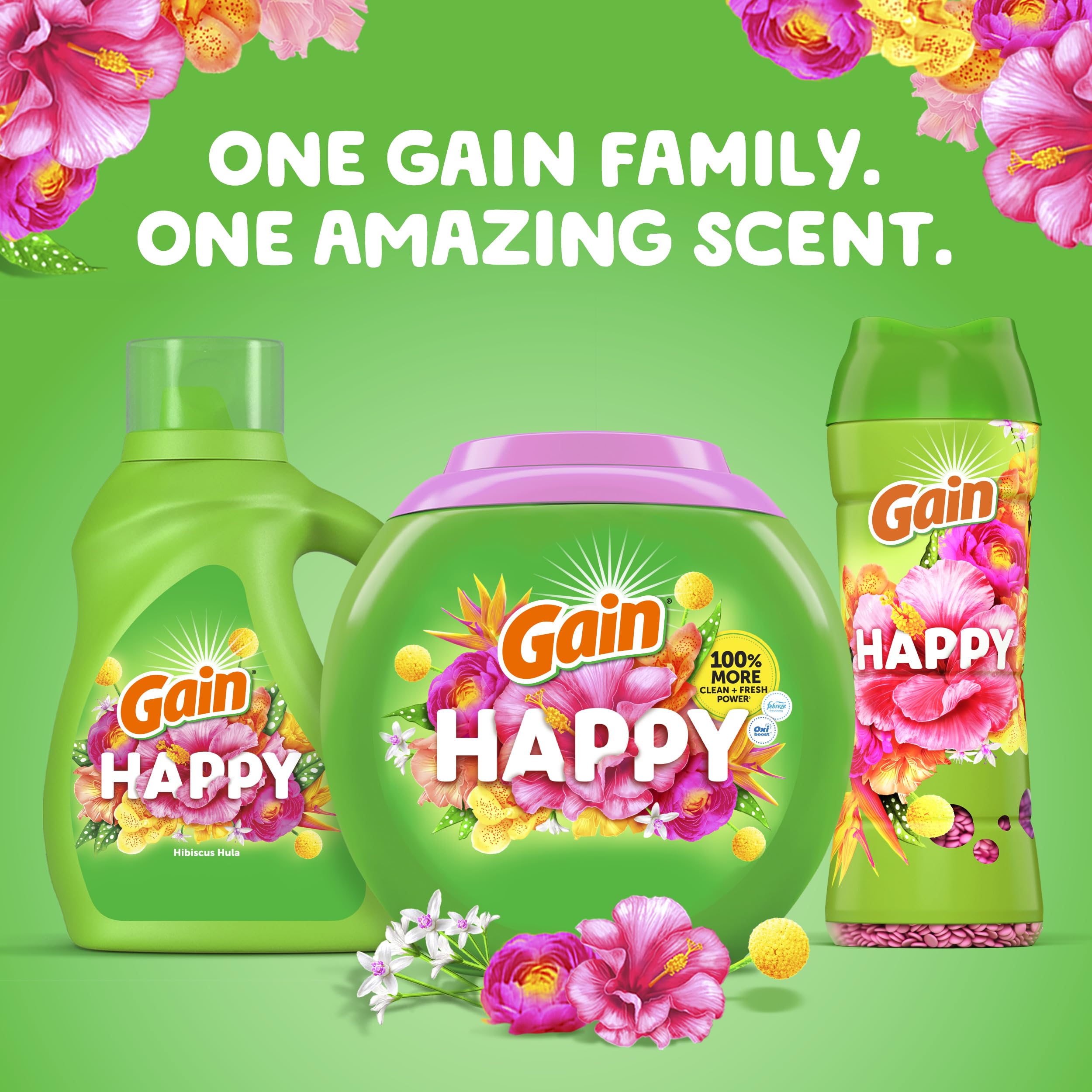 Gain In-Wash Laundry Scent Booster Beads, Happy, 24 oz