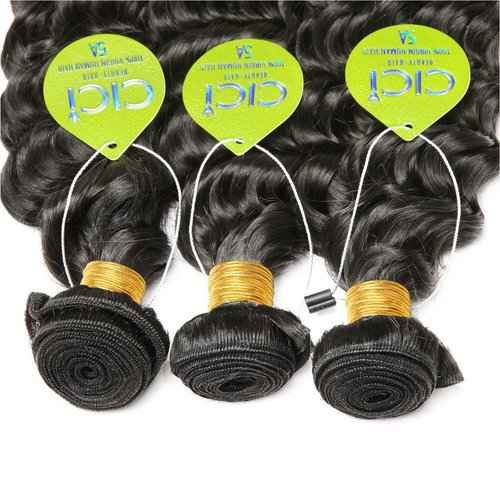 CICI Beauty 5A Grade Brazilian Virgin Deep Wave, 1 Bundle Natural Color Raw Unprocessed 100% Human Hair Virgin Deep Wave Hair Weave Size 22 Inches