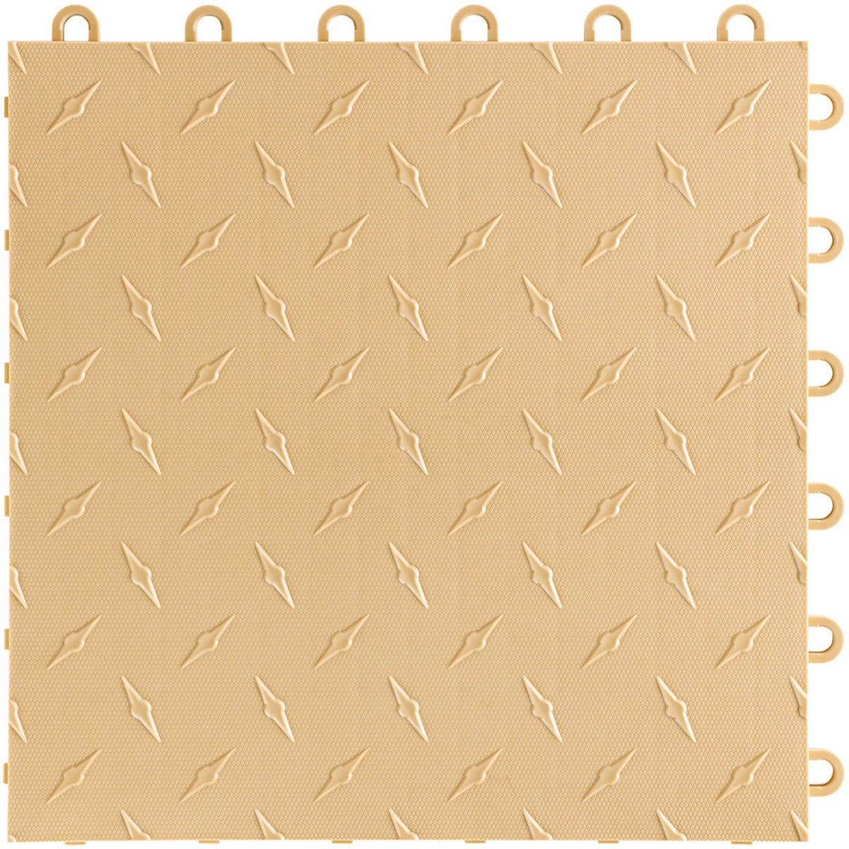 Speedway Diamond Interlocking Garage Floor Tiles 12 x 12-Inch, Mocha, 50 Piece Set