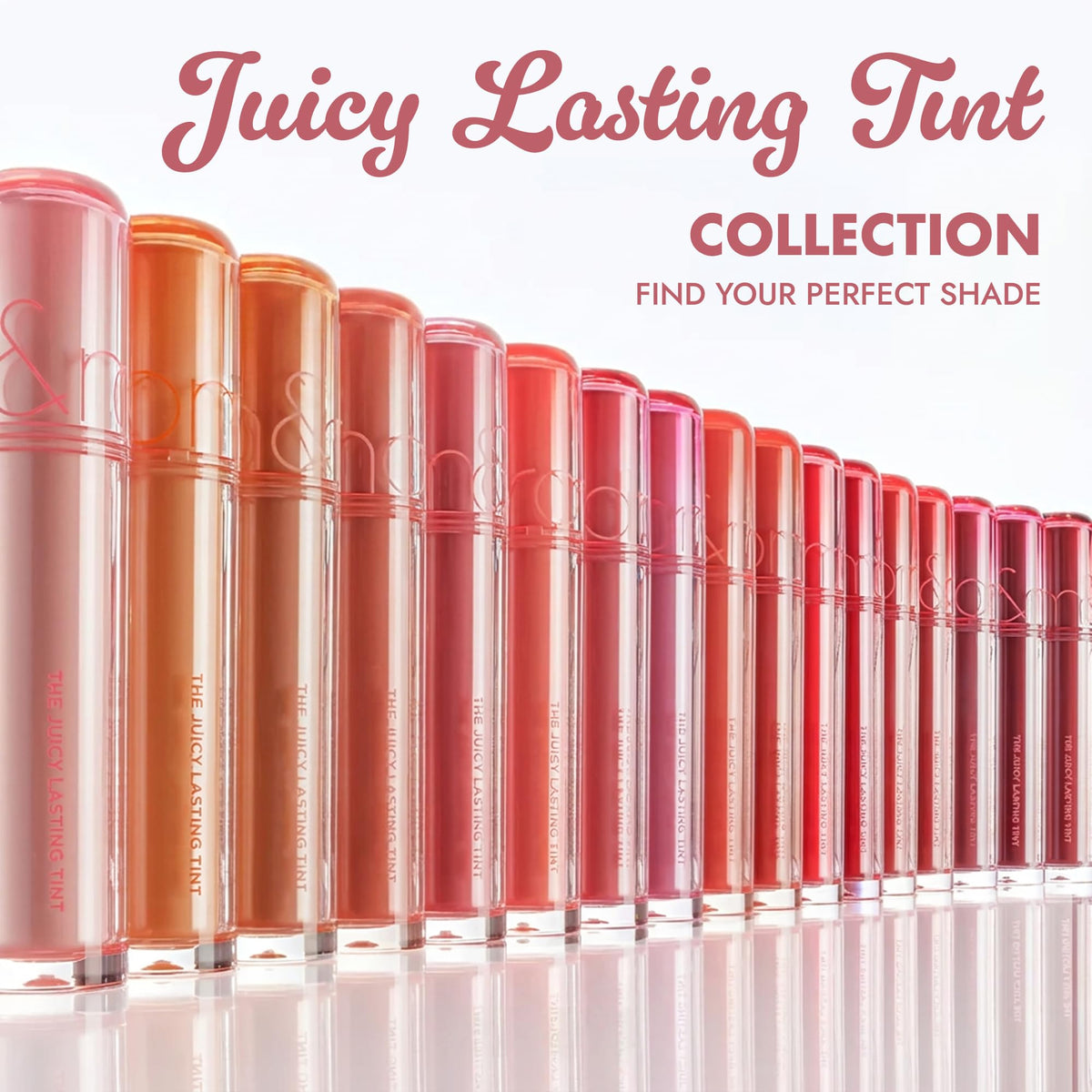 rom&nd The Juicy Lasting Tint | Korean Lip Tint | High Shine Finish | Hydrating & Plumping Effect | Fig Fig Rosy Plum