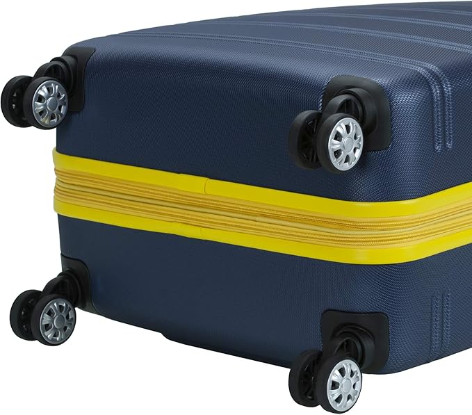 Rockland Melbourne Hardside Expandable Spinner Wheel Luggage, Navy, 2-Piece Set (20/28)