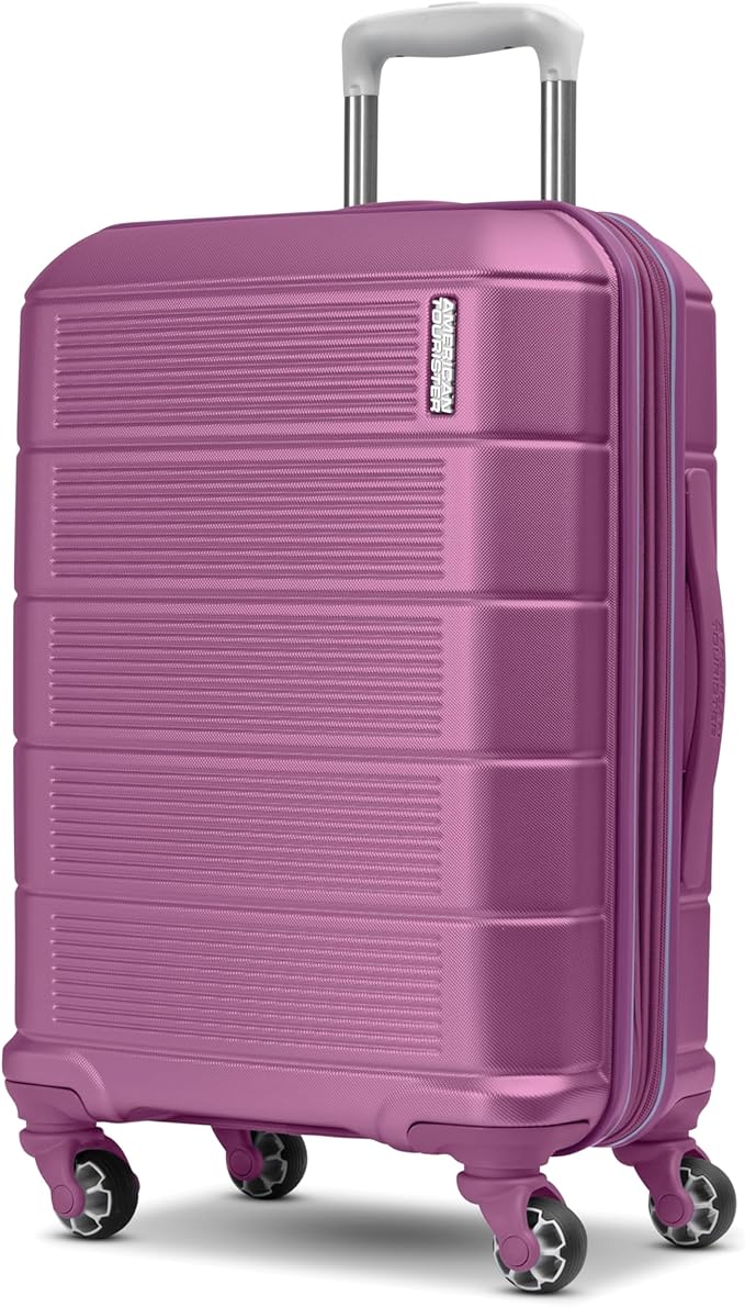 American Tourister Stratum 2.0 Expandable Hardside Luggage with Spinner Wheels, Hyper Violet, Carry-on