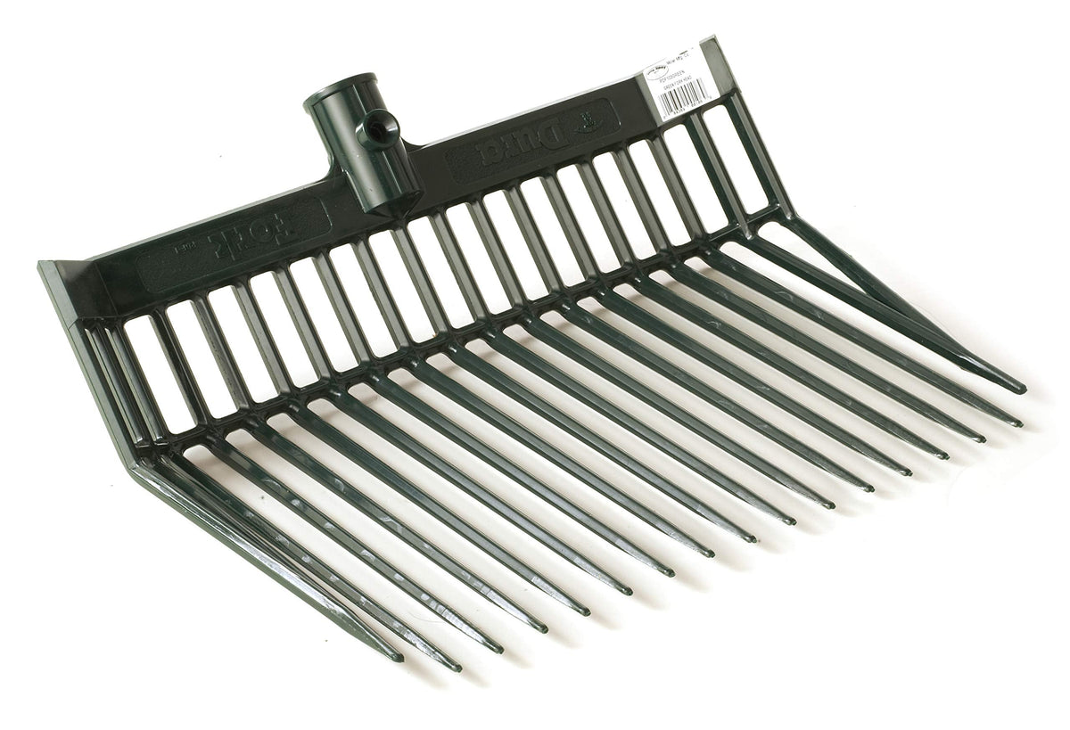 Little Giant® DuraFork Pitch Fork Replacement Head | Durable Polycarbonate Stable Fork Head with Angled Tines | Manure Fork | Made in USA (Pack of 1, Green)
