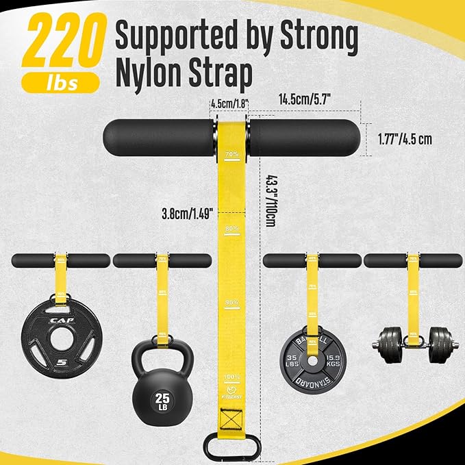 FitBeast Forearm Strengthener & Forearm Exerciser, Wrist Roller with Thicker Handle, Forearm Strength Trainer with Adjustable Strap - Ideal for Grip Strength, Muscle Building, Rehabilitation