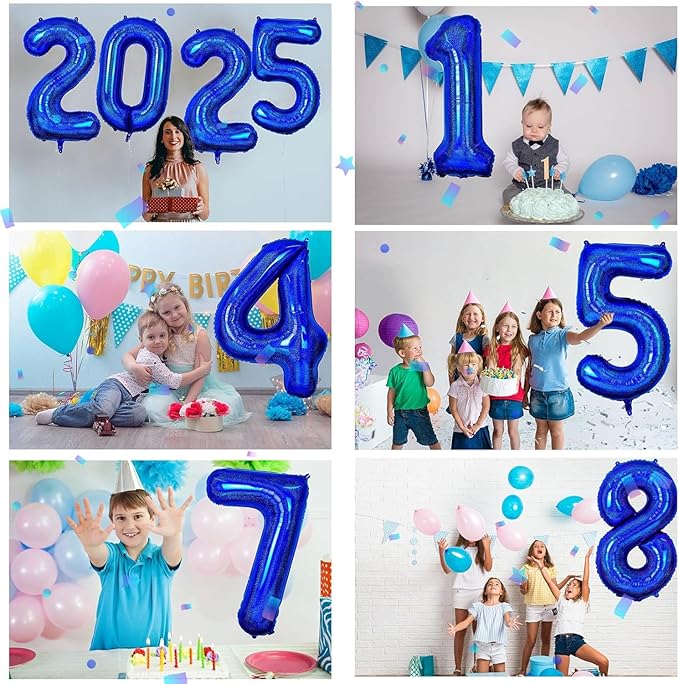 40 inch Navy Blue Number Balloon Dark Blue 5 Balloons Giant Foil Helium Balloons Blue Number 5 Balloon for 5th Birthday Party Decorations