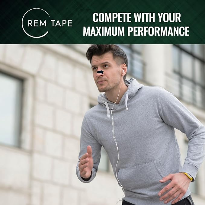 REM Tape™ Extra Strength Nasal Strips (30 Pack). Congestion and Snoring Relief. Dual Spring Flex Technology. Soft Medical Grade Fabric. Skin Friendly Hypoallergenic Adhesive. One Month Supply!, Black