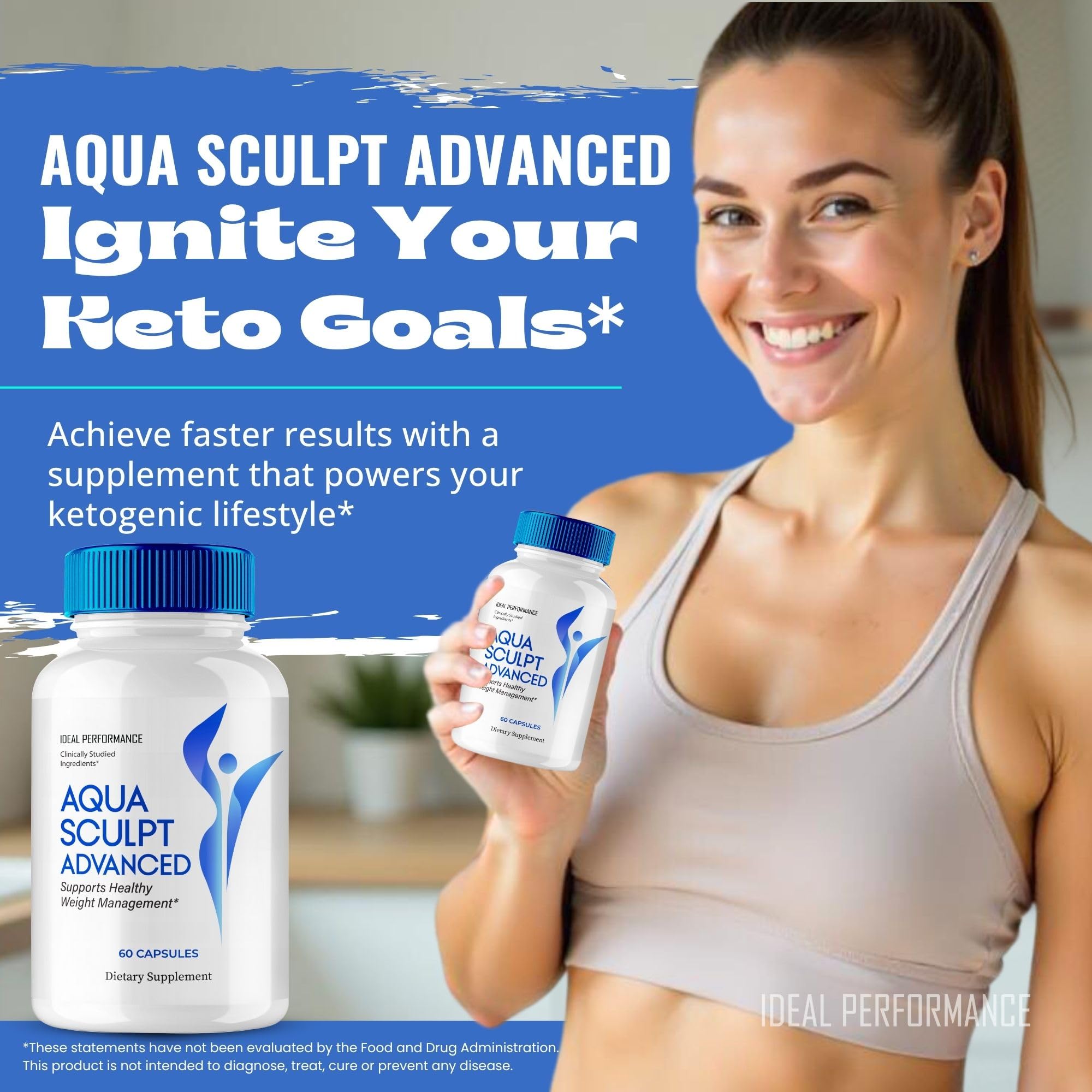 Aqua Sculpt Capsules, Official Aqua Sculpt Supplement Pills - Maximum Strength, All Natural Keto Capsule to Sustain Active Lifestyle & Fitness Goals, Overall Health Sculpt Reviews (60 Capsules)